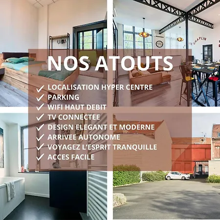 Le Charlie Chaplin - Loft D'exception, 8 Pers Apartman Roubaix