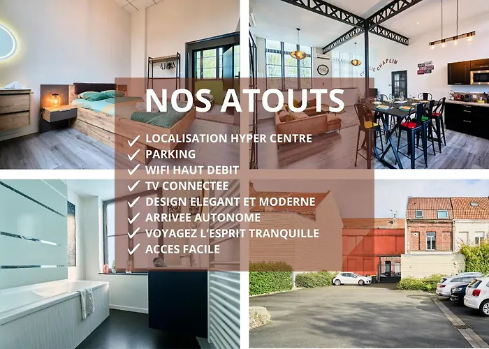 Le Charlie Chaplin - Loft D'exception, 8 Pers Lägenhet Roubaix
